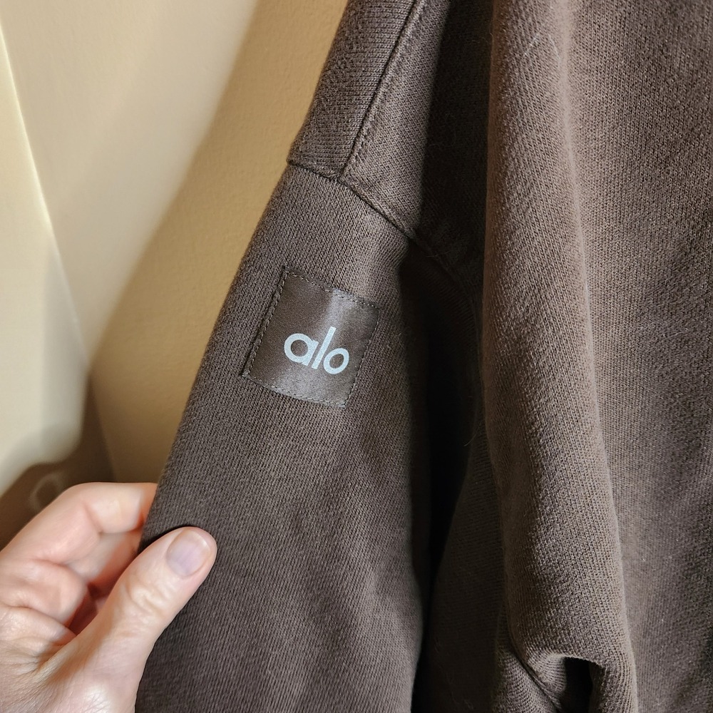 Alo Yoga Renown Jacket Brown Cropped Button Up Jacket Small - Picture 4 of 4